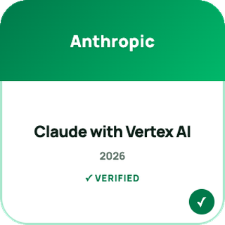 Claude with Google Cloud's Vertex AI badge