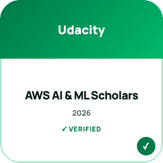 AWS AI & ML Scholars - 2026 Challenge badge