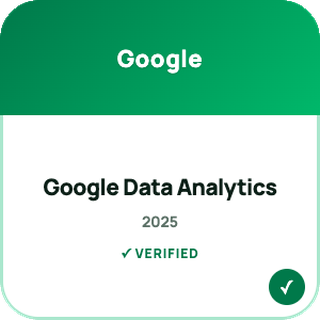 Google Data Analytics badge