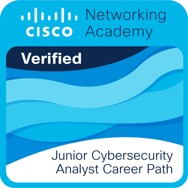 Junior Cybersecurity Analyst Career Path badge